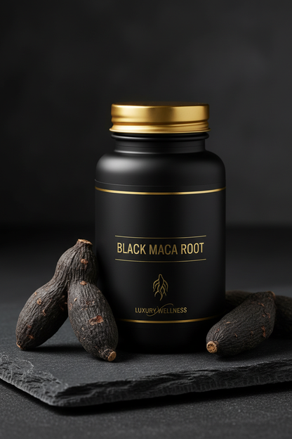 Botella premium de Black Maca suplemento natural